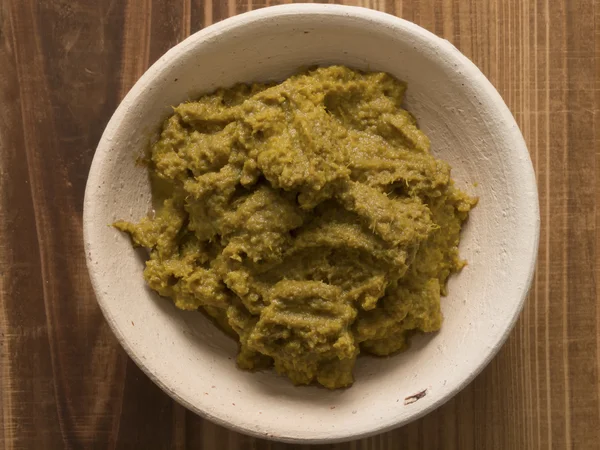 Pasta de curry amarelo indiano — Fotografia de Stock