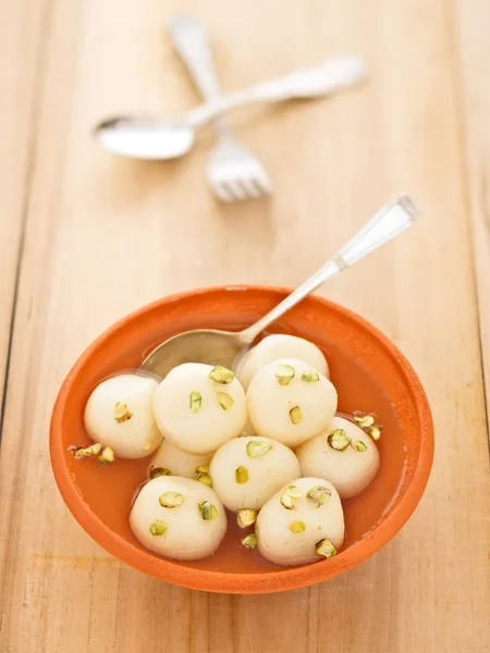 印度 rasgulla 甜点 — 图库照片