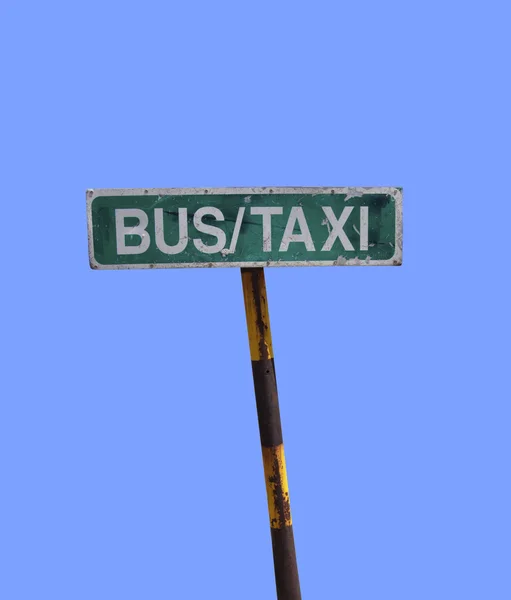 Bus and taxi sign — Stock Photo, Image