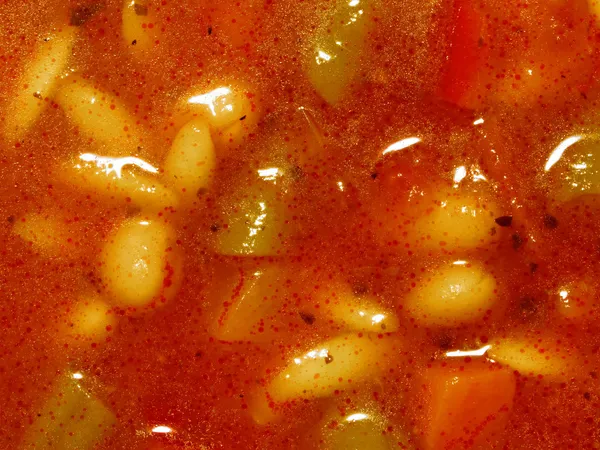 Minestrone polévka potravin pozadí — Stock fotografie