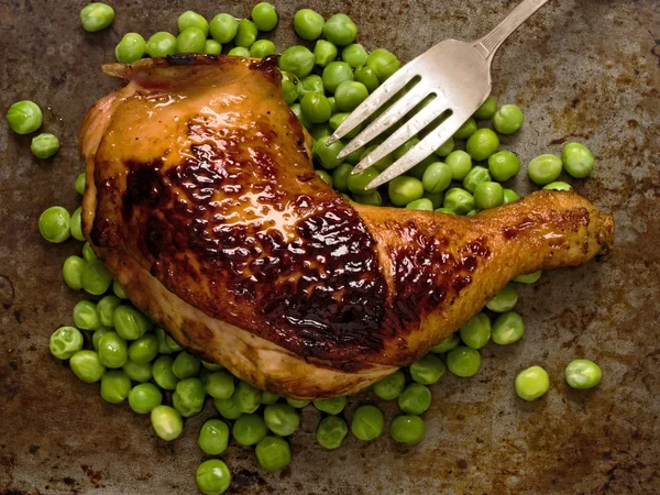 Pečené kuřecí stehno — Stock fotografie
