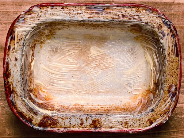 Rústico sartén de pastel con mantequilla shabby — Foto de Stock