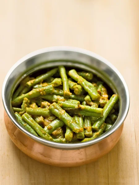 Vegetarisches indisches Schlangenbohnen-Masala-Curry — Stockfoto