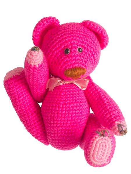 Orsacchiotto rosa peluche giocattolo — Foto Stock