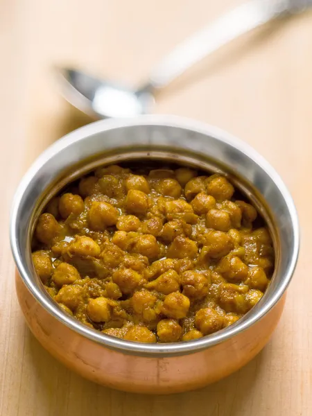 Curry de pois chiches indien rustique — Photo