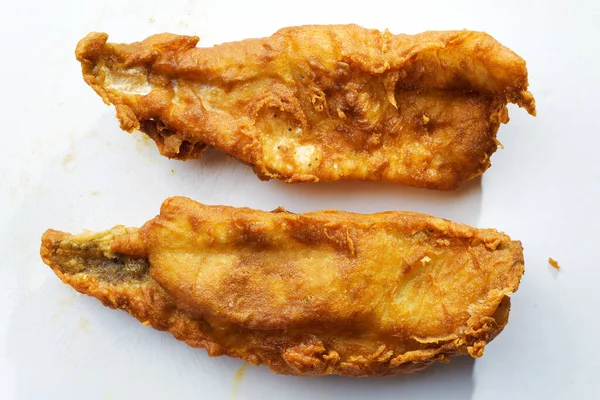Close Van Traditionele Gouden Engelse Fish Chips — Stockfoto