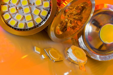 çeşitli gu10 LED ampuller ve farklı smd fişleri ruh aydınlatma