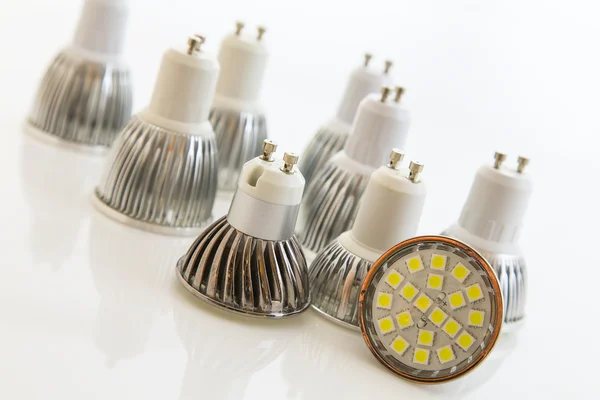 Cooled LED bulbs with GU10 base — Stock Photo, Image