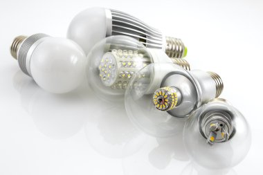 LED lamps E27 with a different chip technology clipart