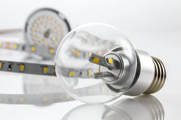 E27 and GU10 bulbs also strips without silicone protection — Stock Photo, Image