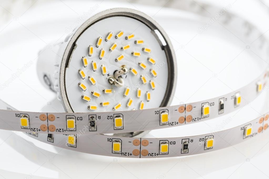 GU10 LED bulb with strips without silicone protection