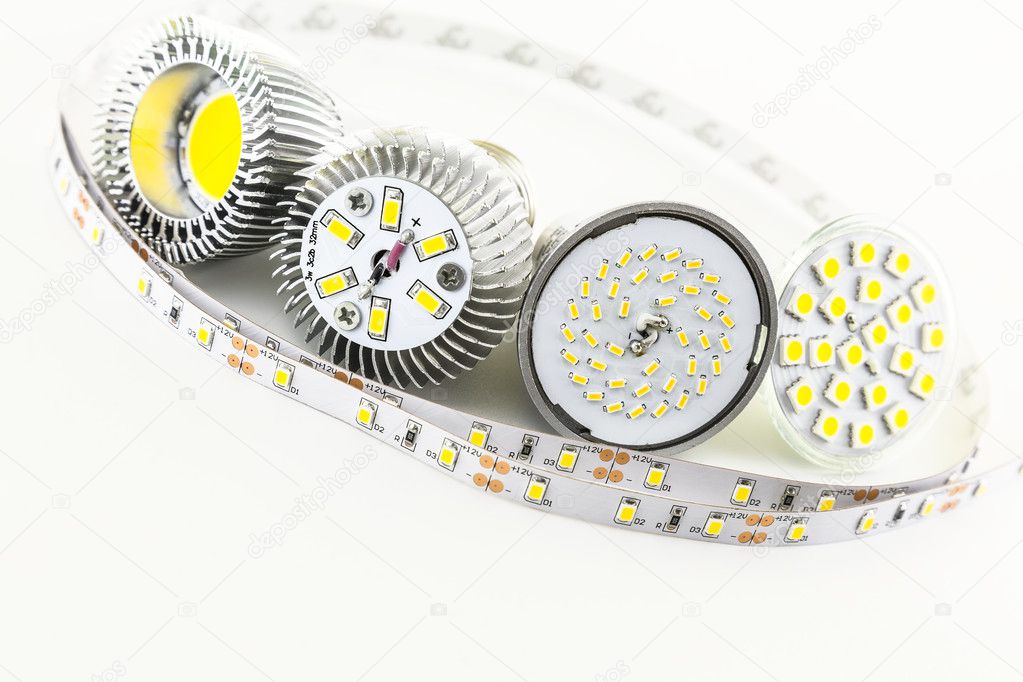 differently SMD LED chips on the bulb