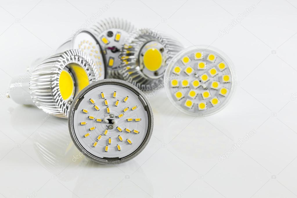 various versions of LED chips for GU10 and MR16