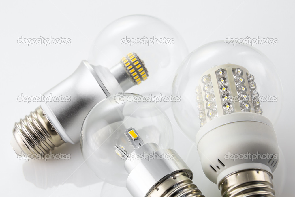 various LED bulbs similar to the old tungsten bulb E27