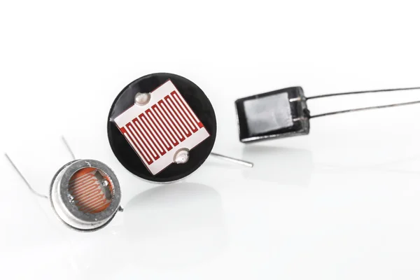 Farklı ışık hassasiyeti ile photoresistors — Stok fotoğraf