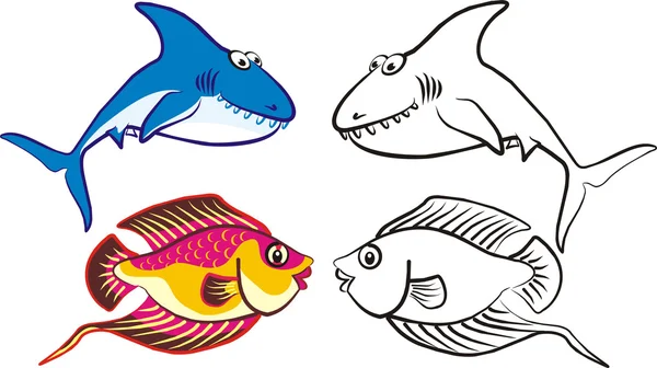 Peces tropicales 2 — Vector de stock