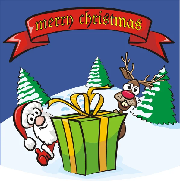 Karácsonyi ajándék - karácsonyi ünnepeket — Stock Vector