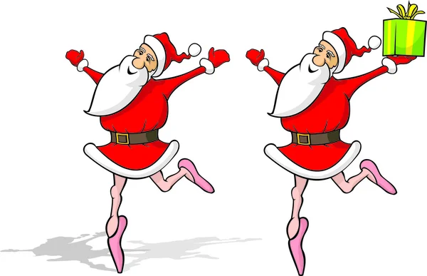 Tanzender Weihnachtsmann — Stockvektor