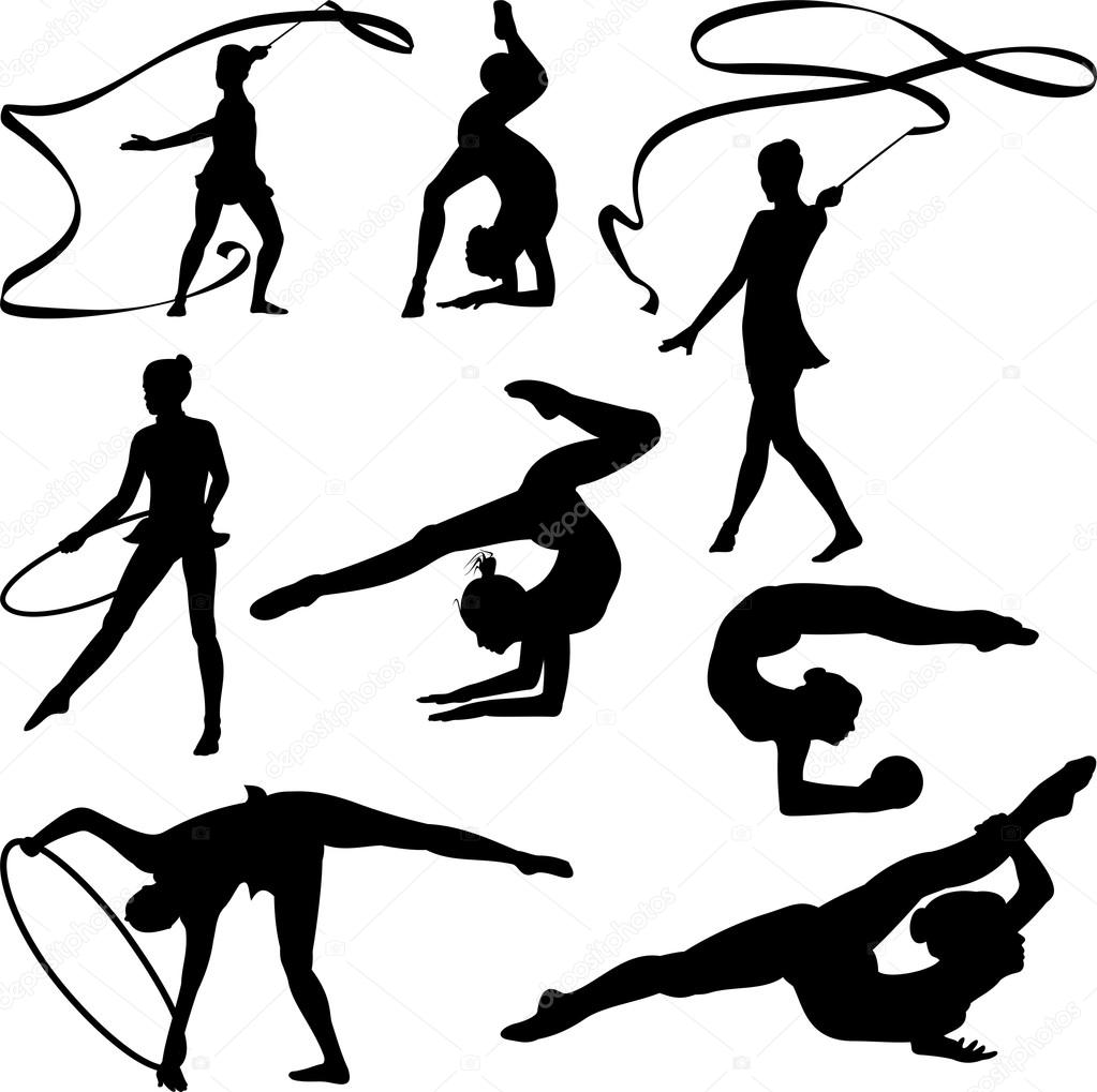 Rhythmic gymnastics - silhouette