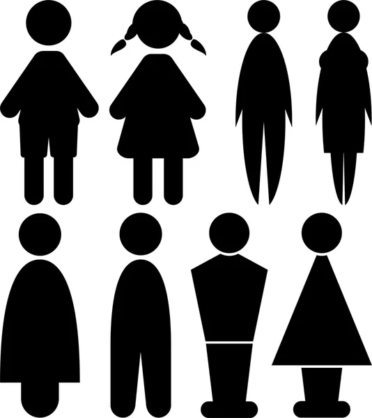 男性と女性の標識 - トイレ — ストックベクタ