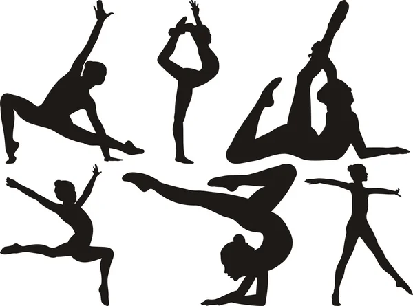 Gymnastiek en fitness — Stockvector