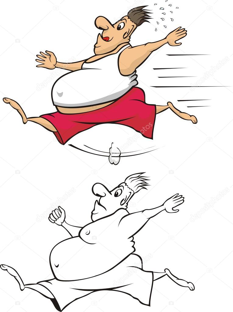 Fat man running to lose weight Stock Vector Image by ©ciuciumama #17372881 Fat man running to lose weight Stock Vector Image by ©ciuciumama #17372881