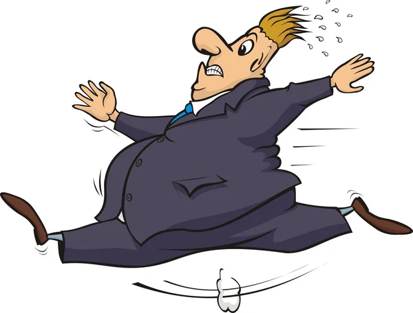 Sweaty and scared businessman Stock Illustration