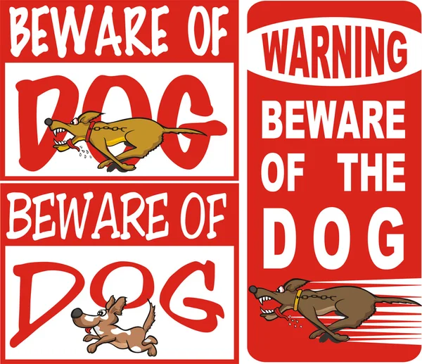 Beware of dog — Stock Vector