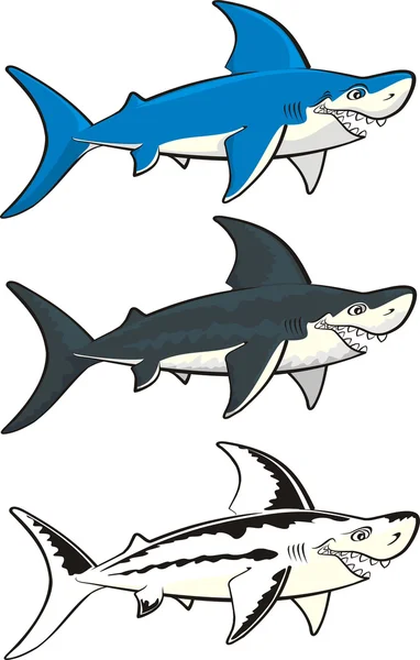 Requin - prédateur marin — Image vectorielle