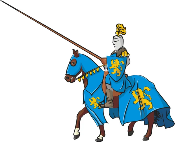 Середньовічного лицаря вершника — стоковий вектор