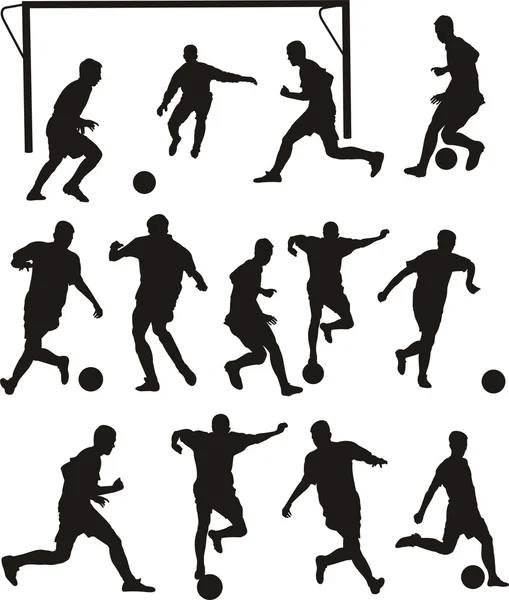 Voetbal of de voetbal pictogrammen — Stockvector