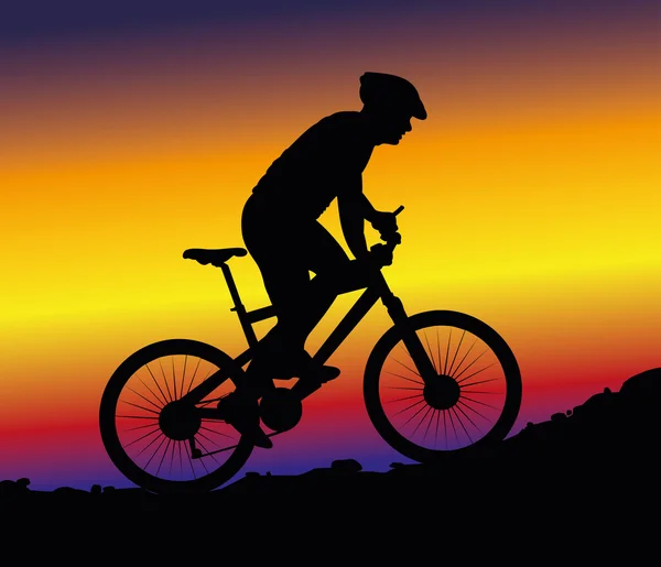 Mountainbike - bakgrund — Stock vektor