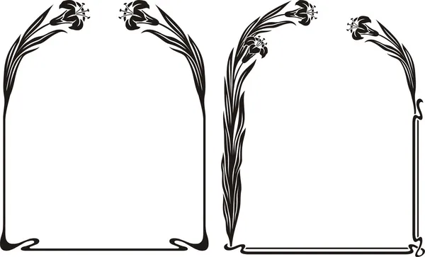 Irisrahmen im Jugendstil — Stockvektor