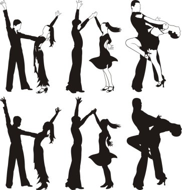 Latin dance - ballroom dancing clipart