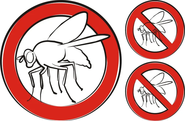 Дом мухи - предупреждающий знак — стоковый вектор