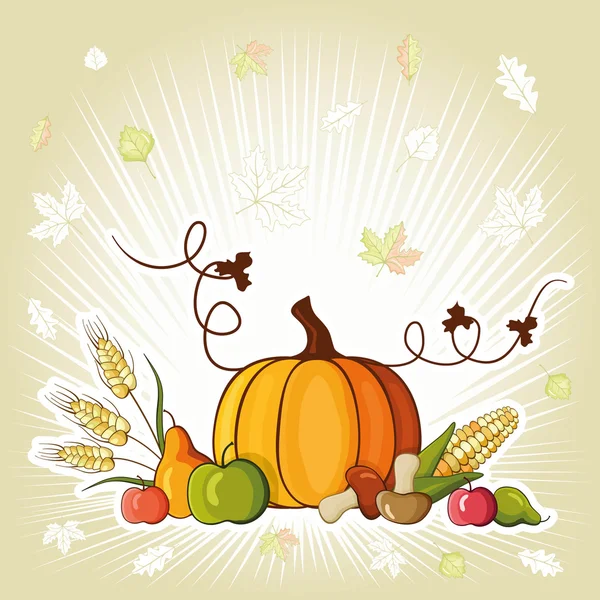 Herfst achtergrond afbeelding voor happy thanksgiving day Rechtenvrije Stockvectors