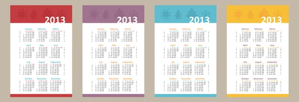 Kalender 2013 set — Stockvector