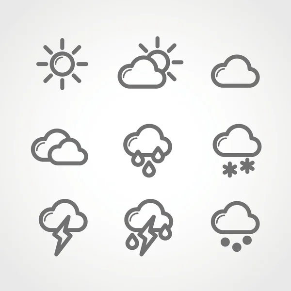 Weather icons — Stock Vector