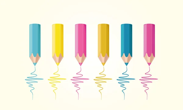 Crayons de couleur — Image vectorielle