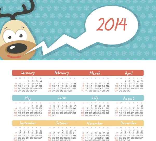 Kalender 2014 — Stockvektor