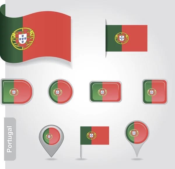 Icono de bandera de Portugal — Vector de stock
