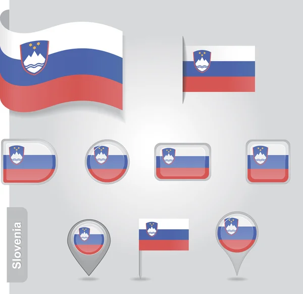 Slovenian flag icon — Stock Vector