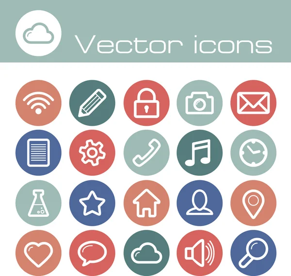 Vector icons set — Stock Vector