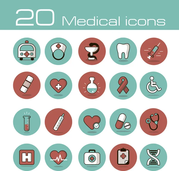Conjunto de iconos de vector médico — Archivo Imágenes Vectoriales