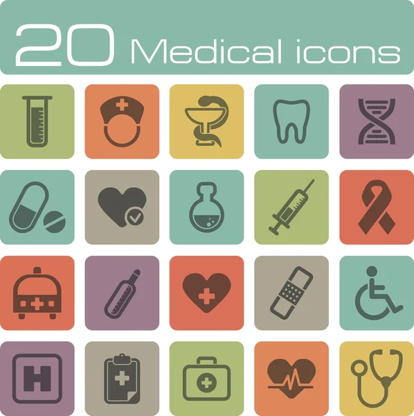 Medical vector icons set — Stock Vector