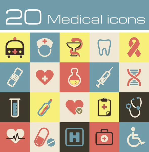 Medical vector icons set — Stock Vector