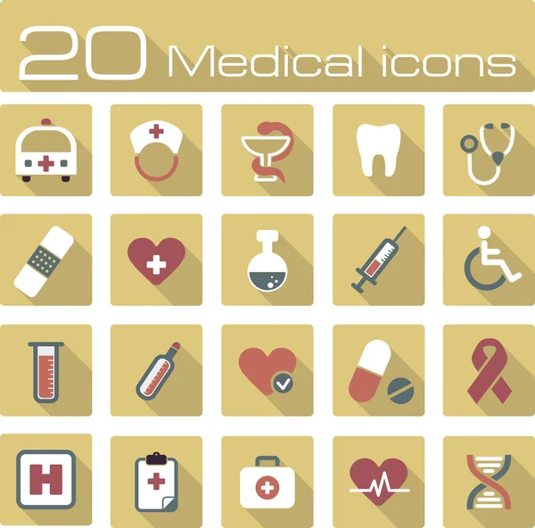 Tıbbi vektör simgeleri ayarlandı