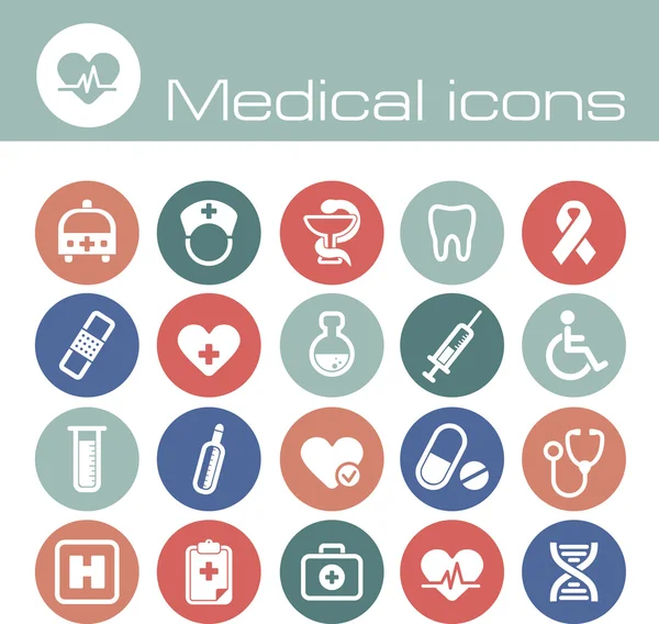 Conjunto de iconos de vector médico — Vector de stock