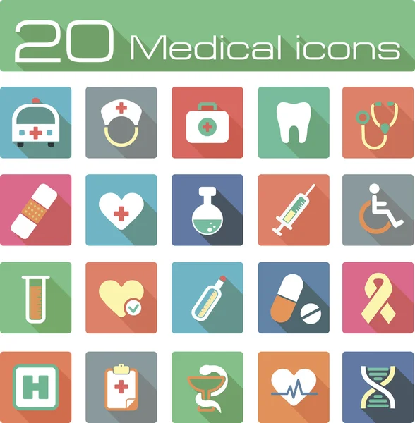 Medical vector icons set — Stock Vector