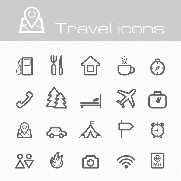 Conjunto de ícones de viagem — Vetor de Stock